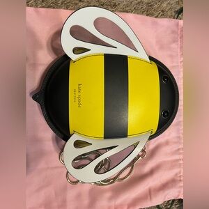 Kate Spade Leather Bee Purse with metal chain drop strap
